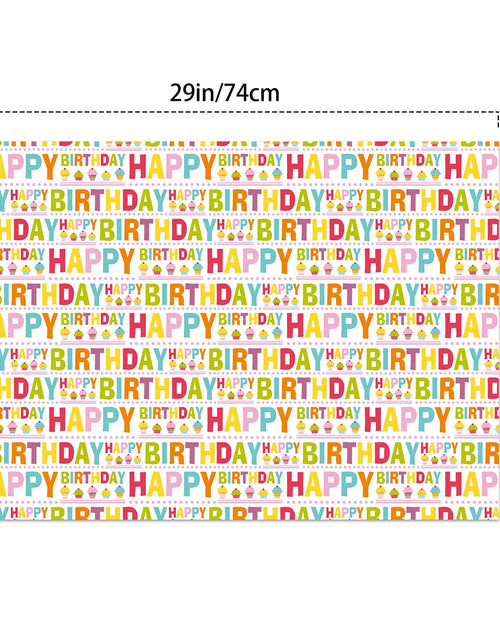 Load image into Gallery viewer, LCY WEDSHI Birthday Wrapping Paper 12pcs 20x29in Multicolor Birthday Theme
