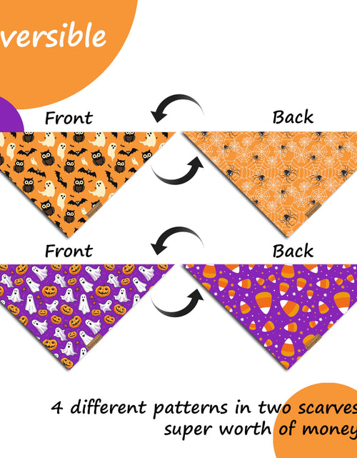 Load image into Gallery viewer, Raisingwell Dog Bandana Halloween N.Helloween 1 Pack Size Large

