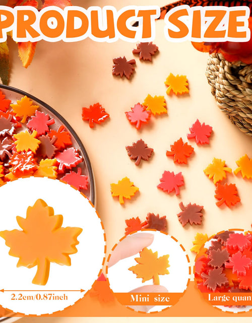 Load image into Gallery viewer, Soulchen 100 Pcs Mini Resin Maple Leaf Figurines Fall Yellow Orange Red
