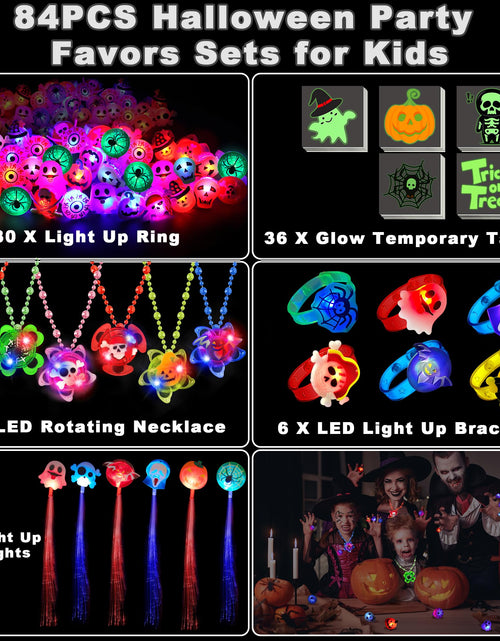 Load image into Gallery viewer, Grastfu 84 PCS Halloween Glow In The Dark Toys Party Favors Bulk Set
