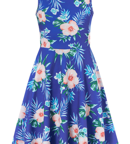 Ahegao Hawaiian Flower Girls Dress Lace 3D Flower Blue Pink Green Size 10