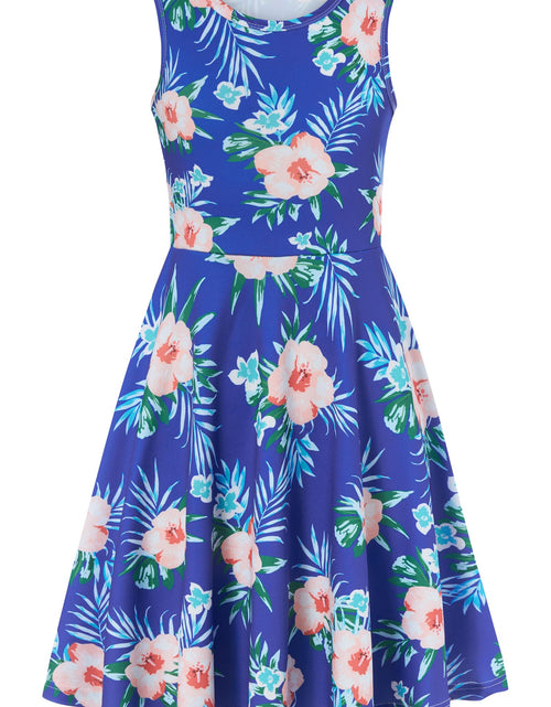 Load image into Gallery viewer, Ahegao Hawaiian Flower Girls Dress Lace 3D Flower Blue Pink Green Size 10
