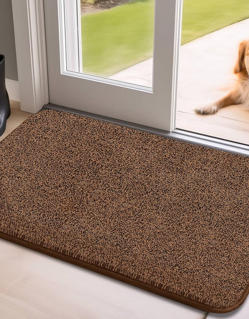 Load image into Gallery viewer, Mibao Front Door Mat Non-Slip Waterproof TPR Backing 31.5x47 Dark Brown
