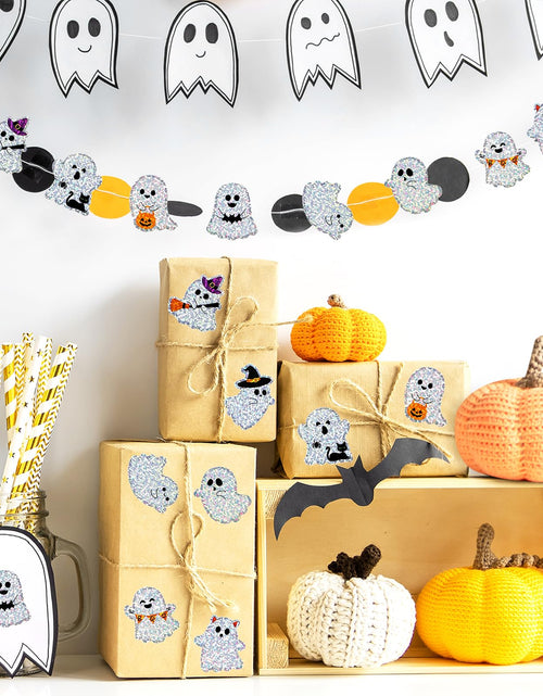 Load image into Gallery viewer, COCHIE Halloween J-O-Lantern Stickers 480pcs 1.5in Laser Ghost
