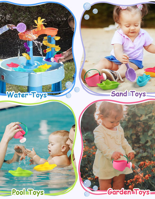 Load image into Gallery viewer, Fajiabao Toddler Bath Toys 6 PCS Colorful Stacking Boat Water Table
