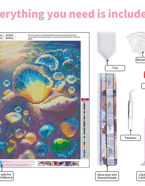 Load image into Gallery viewer, GEEHEIY 5D Seashell Diamond Art Kit for Adults, 12x16 Inch, Art Deco Style
