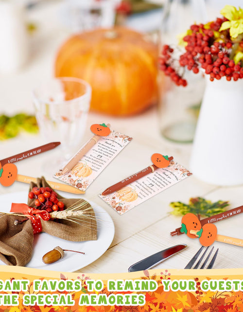 Load image into Gallery viewer, Watersay 18 Sets Thanksgiving Pumpkin Baby Shower Favors Fall Ballpoint Pens

