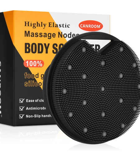 Canroom Silicone Body Scrubber Anti Zinc Infused Exfoliating Black