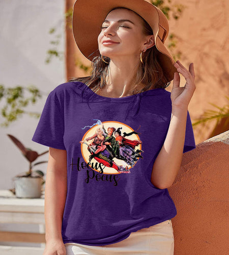 Anbech Hocus Pocus Sanderson Sisters Graphic Tee Dark Purple Size S