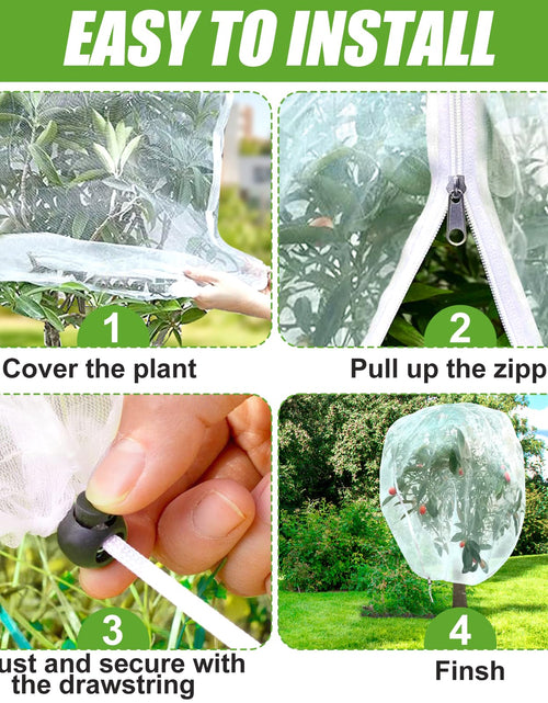 Load image into Gallery viewer, H.Romo Fruit Tree Netting 8x8ft Clear Garden Bird Pest Barrier 1 Pack
