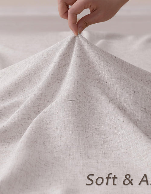 Load image into Gallery viewer, Aersas Champagne Linen Curtains 52x108in 2 Panels Grommet Light Filtering
