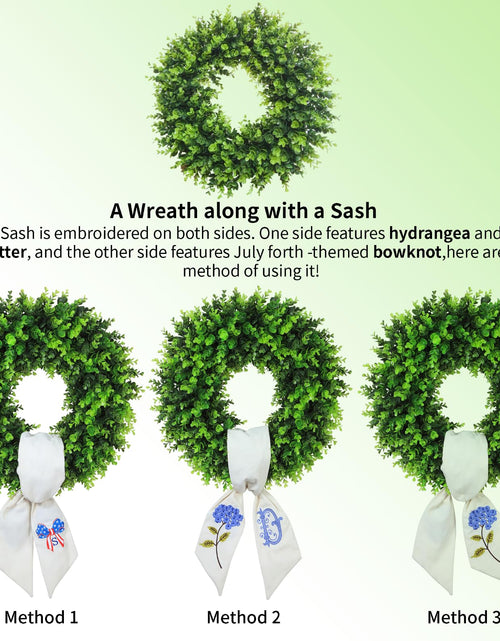 Load image into Gallery viewer, Personalized Boxwood Wreath 20" Front Door Farmhouse Porch Decor Monogram
