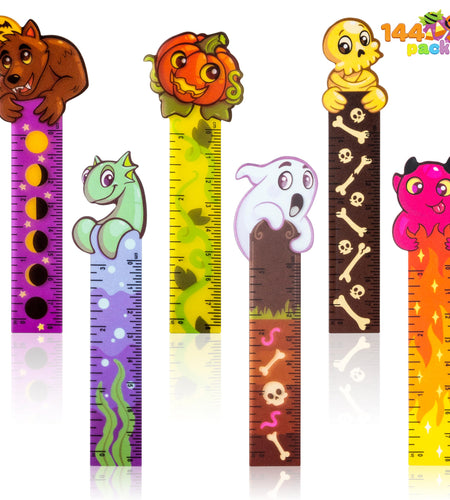 JOYIN Halloween Bookmark Rulers 144 PCS 6 Designs Party Favor Pack