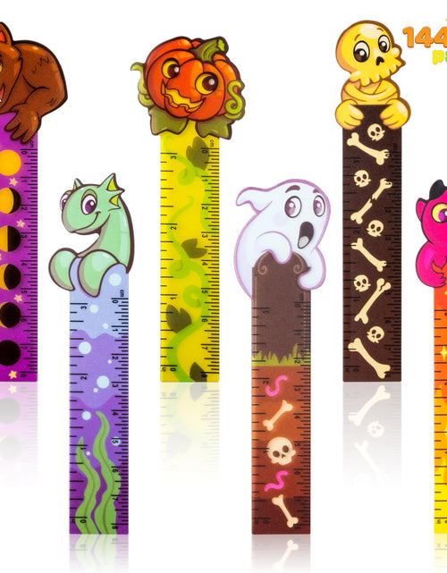 Load image into Gallery viewer, JOYIN Halloween Bookmark Rulers 144 PCS 6 Designs Party Favor Pack
