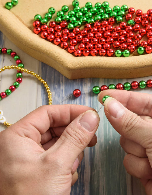 Load image into Gallery viewer, DECYOOL Christmas Jewelry Beads Set 1800pcs Red Green Silver Gold Small
