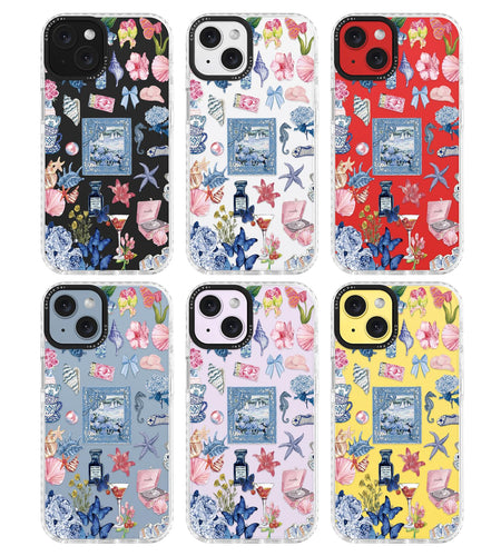 ChiCaseVer iPhone 14 Case Vintage Coastal Collage Glossy Soft TPU SunflowerCut