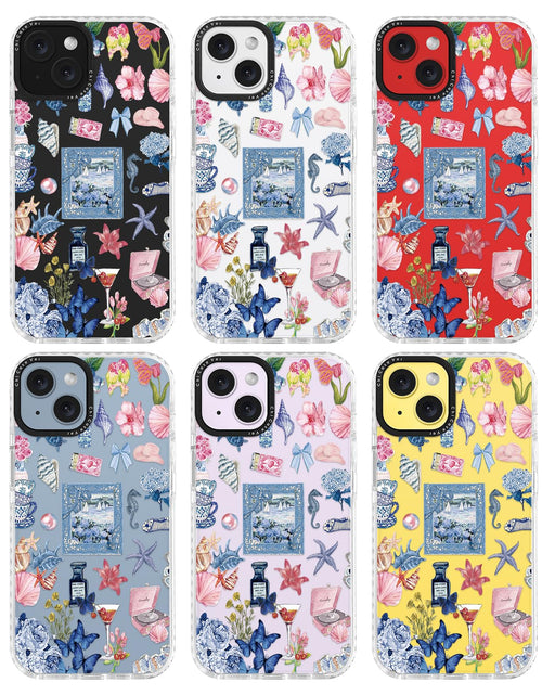 Load image into Gallery viewer, ChiCaseVer iPhone 14 Case Vintage Coastal Collage Glossy Soft TPU SunflowerCut
