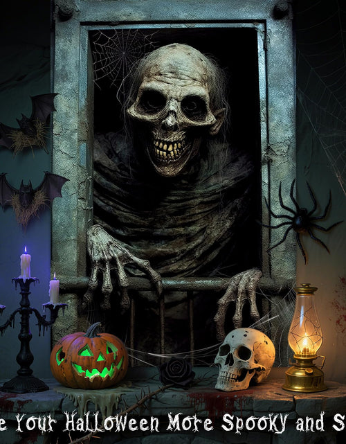 Load image into Gallery viewer, ROOKEA Halloween Vampire Window Curtain Spooky Ghost Banner Indoor Outdoor Decor
