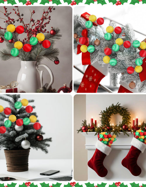Load image into Gallery viewer, Suncalla Christmas Tree Ball Picks Satin Red Green Gold 7.9'' 12 Pcs
