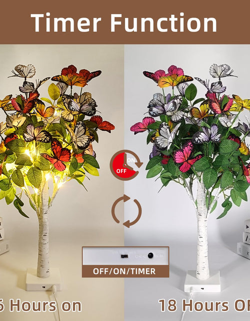 Load image into Gallery viewer, Oreunik Butterfly Lights 2ft 24LED Indoor Tree Lights Timer Warm White

