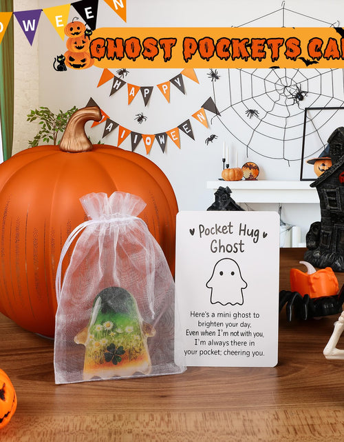 Load image into Gallery viewer, Generic Ghost Pocket Cards Halloween Comfort Black Inspirational Card A
