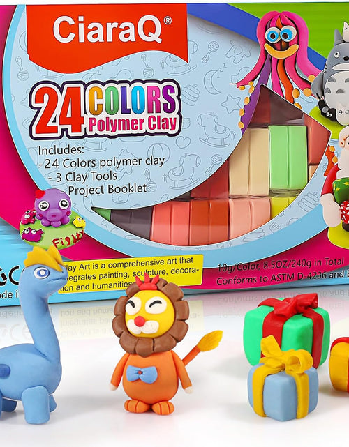 Load image into Gallery viewer, CiaraQ Polymer Clay Kit Mini Modeling Set 24 Colors for Kids Beginners Artist
