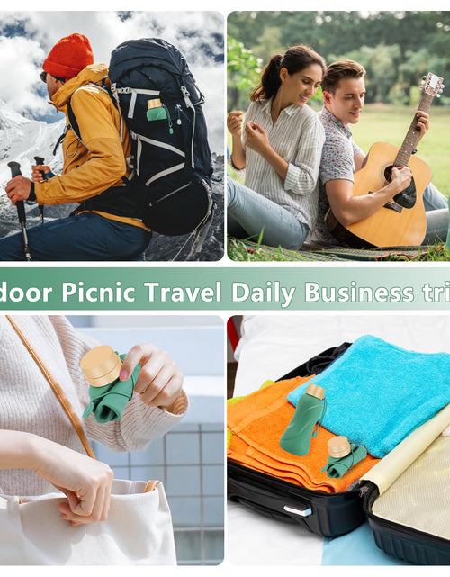 Load image into Gallery viewer, NAVTUE Collapsible Silicone Water Bottle 650ml Leak Proof Reusable Green
