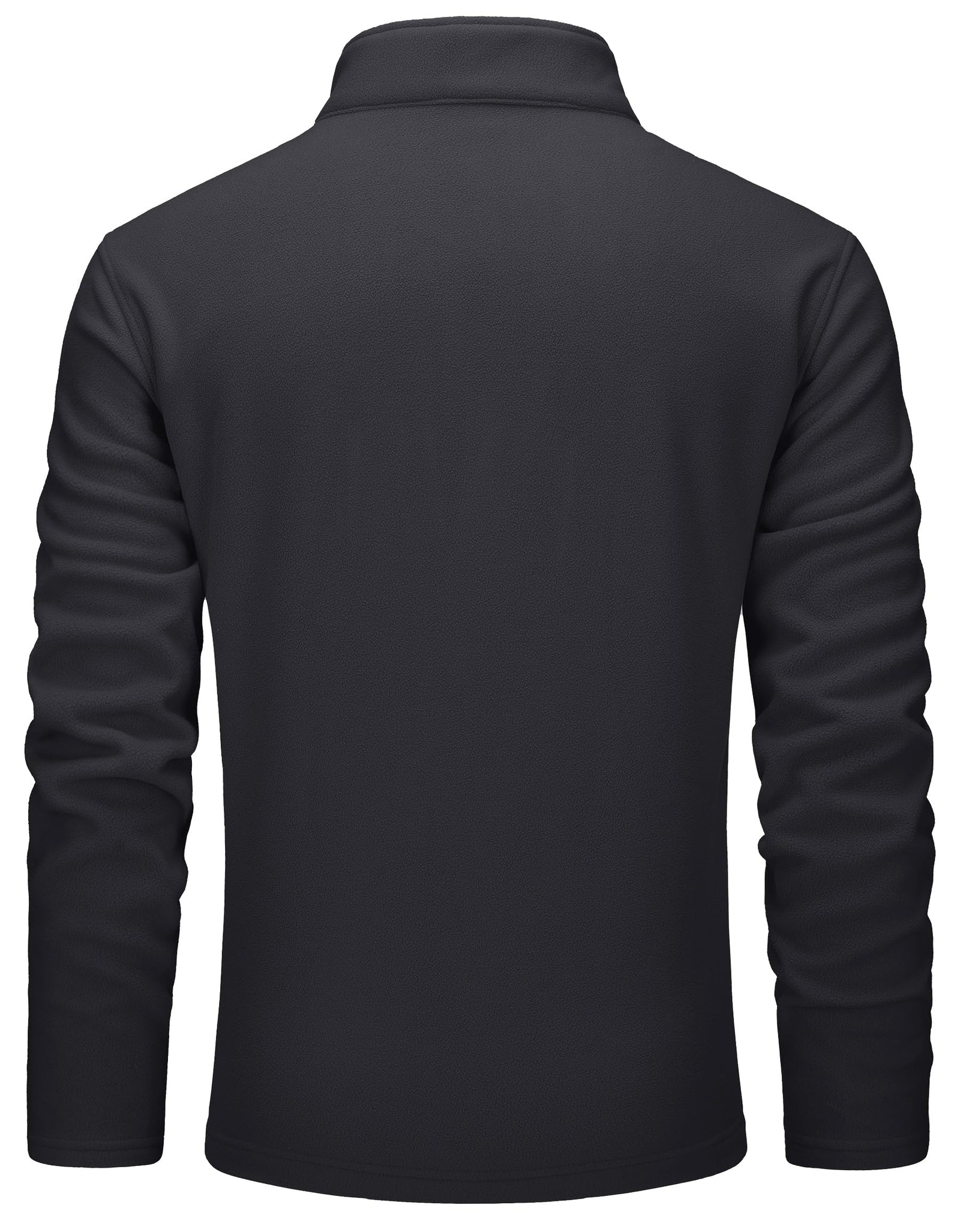 KEFITEVD Men's Quarter Zip Sweatshirt Thermal Fleece Pullover Black Size M