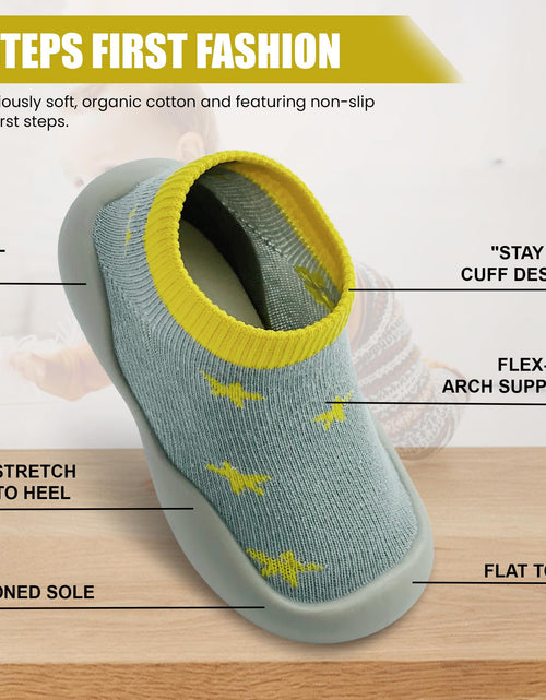 Load image into Gallery viewer, Dookeh Baby First Walking Shoes Non Slip Soft Sole Sneakers Yellow Toddler12-18M
