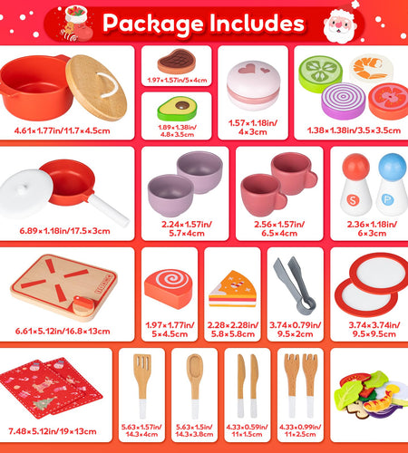 Commodum Kids Wooden Play Cooking Set Advent Calendar 24 Days Xmas Gifts