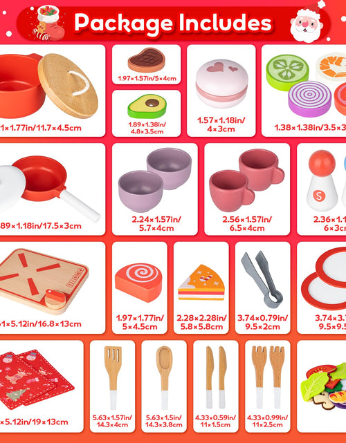 Load image into Gallery viewer, Commodum Kids Wooden Play Cooking Set Advent Calendar 24 Days Xmas Gifts
