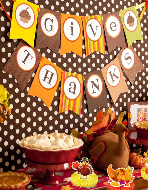 Load image into Gallery viewer, Qpout 9-Piece Thanksgiving Fall Party Table Centerpiece Decorations
