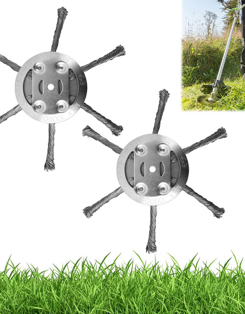 Load image into Gallery viewer, Generic Steel Wire Grass Trimmer Head 6 Inch 2PCS Silver Spindle 0.2in
