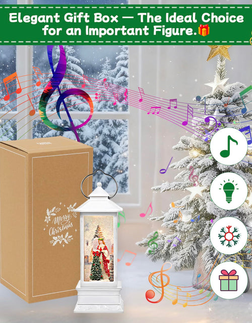 Load image into Gallery viewer, Little Glee Christmas Lantern LED Music Holiday Decoration Angel Tree Resin
