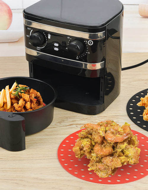 Load image into Gallery viewer, Viwehots Silicone Air Fryer Liners 8" Non Stick Reusable 4 Pack Mixed Colors
