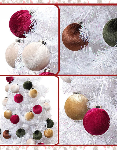Load image into Gallery viewer, Choonshow Velvet Christmas Ball Ornaments 16 Pack 3.15" Brown Green
