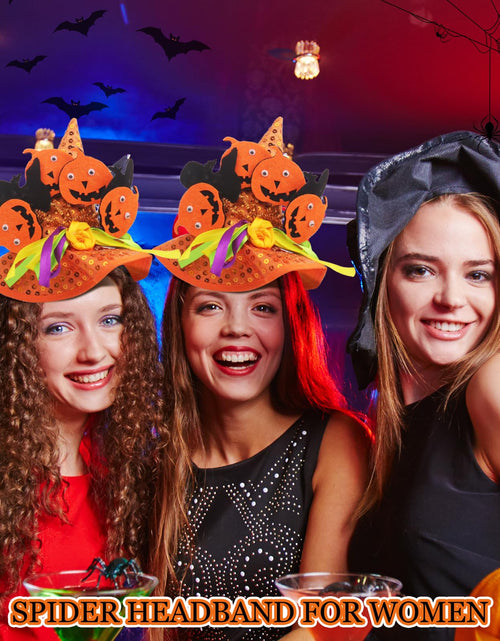 Load image into Gallery viewer, HyperFun Halloween Witch Hat Headband Orange Cartoon Womens Accessory
