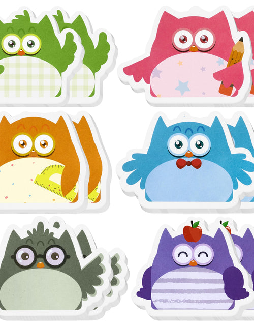 Load image into Gallery viewer, HoiSumma 12 Pcs Owl Sticky Notes Self-Adhesive Memo Pads 360 Sheets
