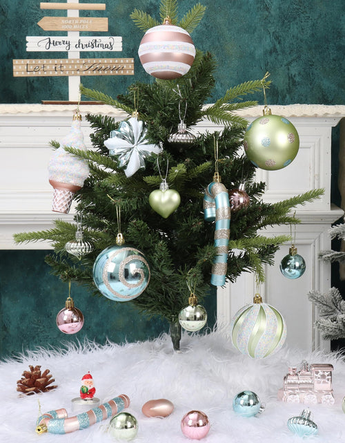Load image into Gallery viewer, Forsylvanas Jewelry 47PCS Macaron Rose Gold Shatterproof Christmas Ornaments
