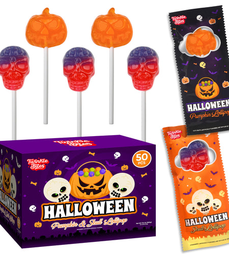 Twinkle Bites Halloween Lollipops 40 Pack Strawberry Flavor 40 Ounce