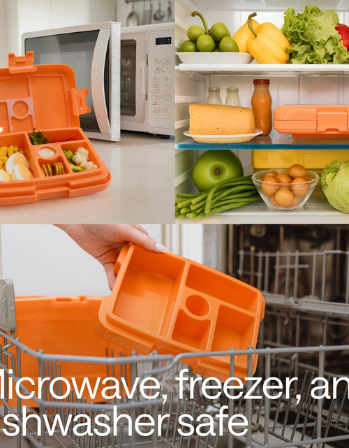 Load image into Gallery viewer, WONDER FAMILY Bento Box 5 Leakproof Containers Insulated Lunch Box Orange
