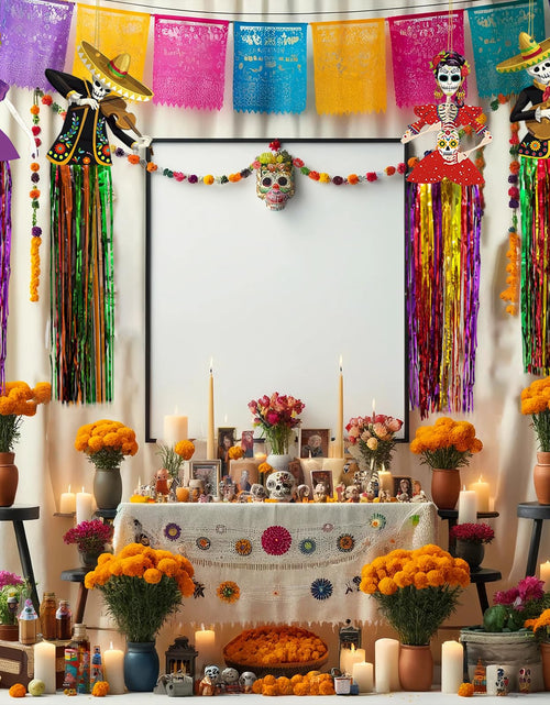 Load image into Gallery viewer, Aovaely 6 PCS Day of The Dead Sugar Skull Hanging Decorations C-Girl Group
