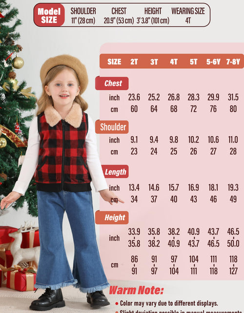 Load image into Gallery viewer, AlisOker Toddler Fleece Buffalo Plaid Puffer Vest Winter Coat Size 3T
