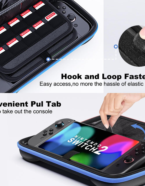 Load image into Gallery viewer, KCKTR Nintendo Switch 2 Carrying Case Hard Shell Durable Red Lightweight
