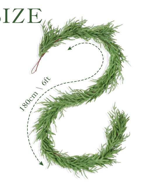 Load image into Gallery viewer, XmasExp Norfolk Pine Garland 6FT Realistic Artificial Christmas Green
