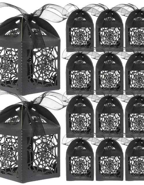 Load image into Gallery viewer, BESTOYARD Halloween Hollow Die-Cut Candy Boxes Black 8.27x4.53in 50pcs
