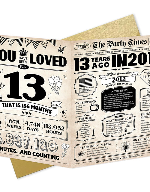 Load image into Gallery viewer, ZUDBBDSD 13th Birthday Card Boys Girls Party Decorations Retro Variety Pack
