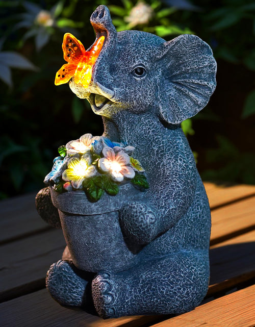 Load image into Gallery viewer, Acgarten Solar Elephant Statue Outdoor Garden Decor Porch Patio Lawn Light
