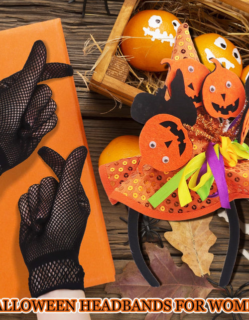 Load image into Gallery viewer, HyperFun Halloween Witch Hat Headband Orange Cartoon Womens Accessory
