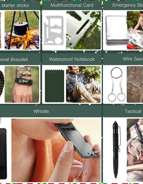 Load image into Gallery viewer, GiftSketch Survival Kit Advent Calendar 2025 24 Days Outdoor Camping Black
